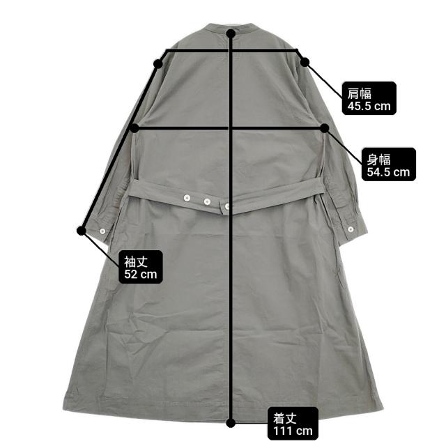 MHL. 595-4158504 WASHED COTTON POPLIN サイズ2 ワンピース 24SS チャコールグレー レディース エムエイチエル【中古】6-0329M△