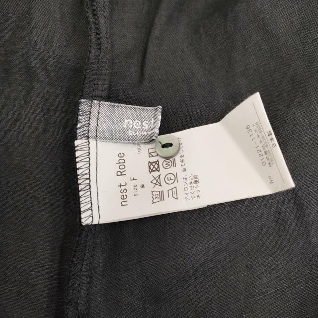 nest Robe リネンセーラーカラーワンピース 01221-1136 ワンピース ブラック レディース ネストローブ【中古】6-0326M◎