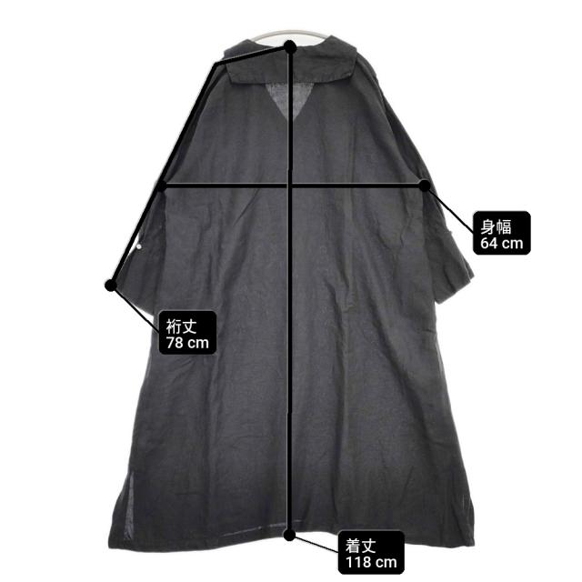 nest Robe リネンセーラーカラーワンピース 01221-1136 ワンピース ブラック レディース ネストローブ【中古】6-0326M◎