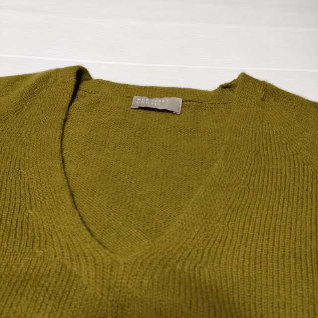 MARGARET HOWELL MERINO CASHMERE 578-2263002 セーター ニット 22AW カーキ系 レディース マーガレットハウエル【中古】4-