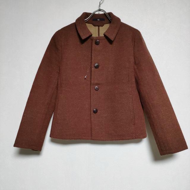 45rpm - 45R/45rpm サイズ2 ウール カルゼ二重織 ジャケット ワインレッド レディース フォーティーファイブアールピーエム【中古】4-1106T∞ 45R/45rpm サイズ2 ウール カルゼ二重織 ジャケット ワイン