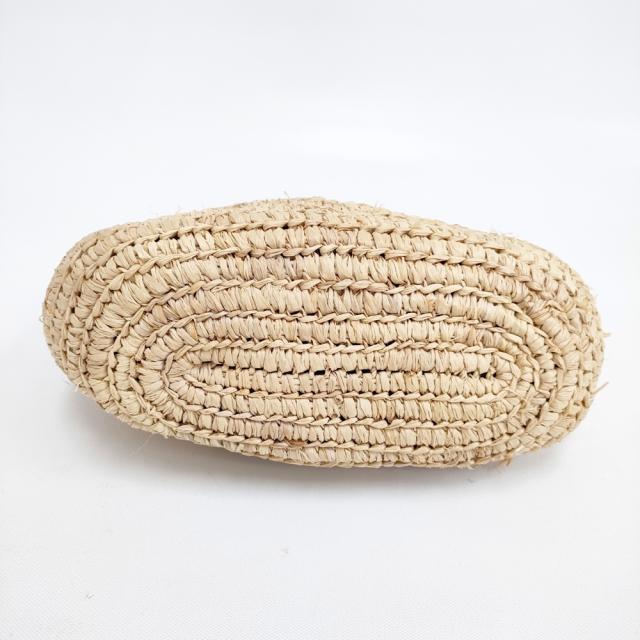 IL BISONTE かごバッグ レザーハンドル かごバッグ ベージュ