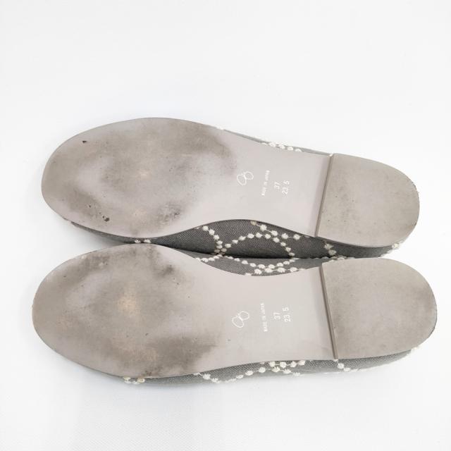 mina perhonen tambourine 23.5cm スリッポン グレー レディース ミナペルホネン【中古】5-0615M◎