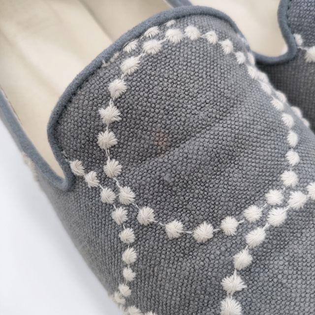 mina perhonen tambourine 23.5cm スリッポン グレー レディース ミナペルホネン【中古】5-0615M◎