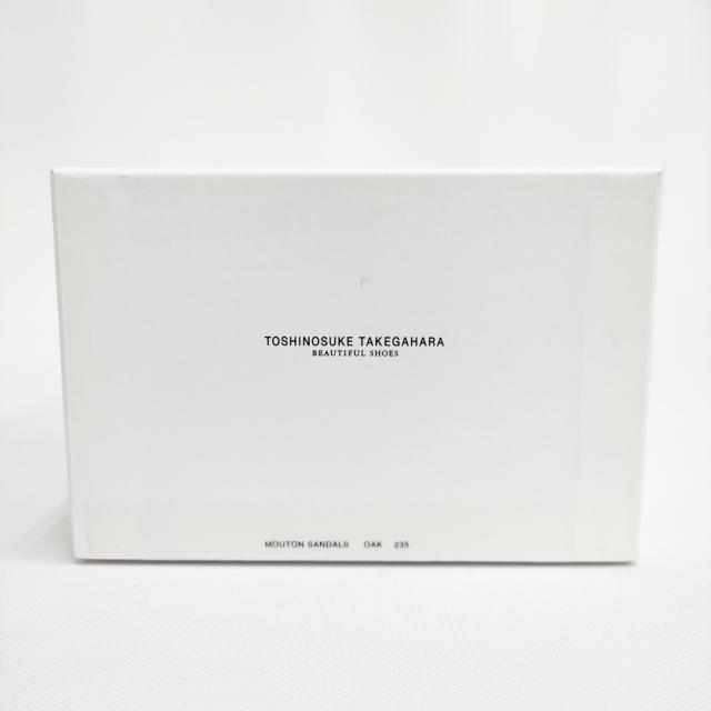 BEAUTIFUL SHOES 新品 MOUTON SANDALS 23.5cm ファー ムートン 定価52800円 サンダル ブラウン レディース ビューティフルシューズ【中古】5-0108T◎