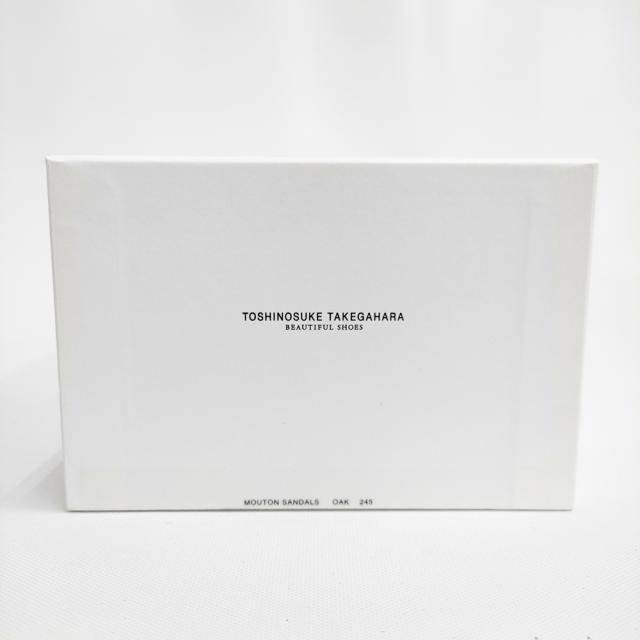 BEAUTIFUL SHOES 新品 MOUTON SANDALS 24.5cm ファー ムートン 定価52800円 サンダル ブラウン レディース ビューティフルシューズ【中古】5-0108T◎