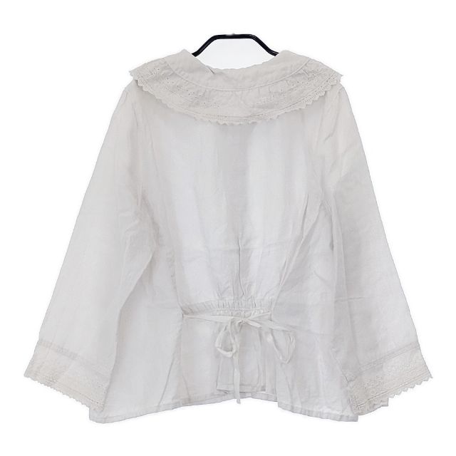 nest Robe リネンエンブロイダリーレースブラウス 01241-1007 刺繍 ブラウス シャツ 24SS オフホワイト レディース ネストローブ【中古】5-0616M∞ nest Robe リネンエンブロイダリーレースブラウス 01241-1007 刺繍