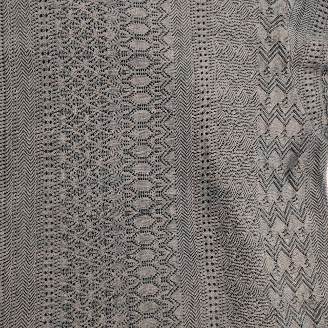 45R/45rpm アイスコットンレースのハッピィ 染め カーディガン ブルー