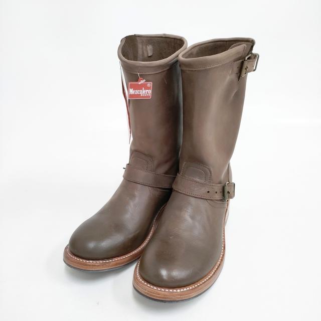 Mezcalero 未使用品 エンジニアブーツ サイズ38 牛革 ブーツ ブラウン レディース メズカレロ【中古】5-1009T◎