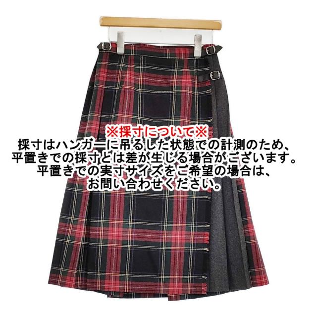 O’NEIL OF DUBLIN/Dessin 別注 C5073BWP-DSN サイズGB10 プリーツ チェック スカート レッド ブラック レディース オニールオブダブリン/デッサン【中古】5-1206T♪
