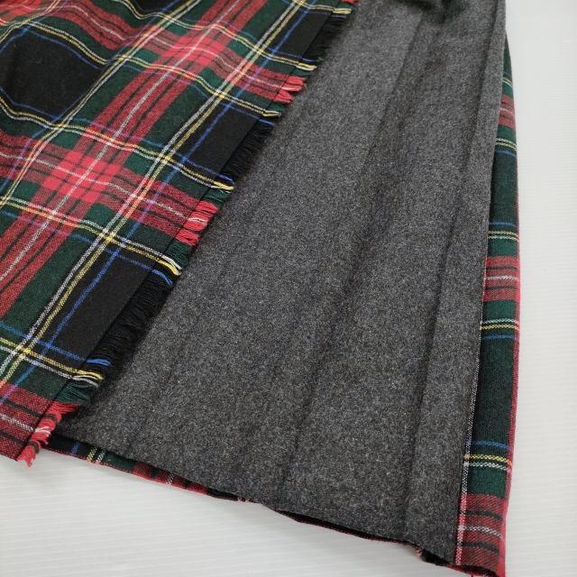 O’NEIL OF DUBLIN/Dessin 別注 C5073BWP-DSN サイズGB10 プリーツ チェック スカート レッド ブラック レディース オニールオブダブリン/デッサン【中古】5-1206T♪