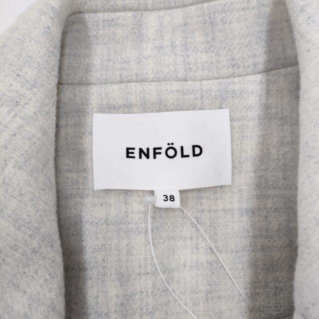 ENFOLD WOダブルフェイス 立体ポケットコート 300CA330-1650 サイズ38 コート オフホワイト レディース エンフォルド【中古】3-1105A◎_2