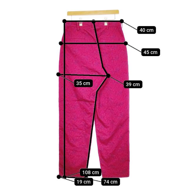 sulvam 刺繍パンツ 定価59400円 MT-P12-300  パンツ レッド メンズ サルバム【中古】5-0108G∞_6