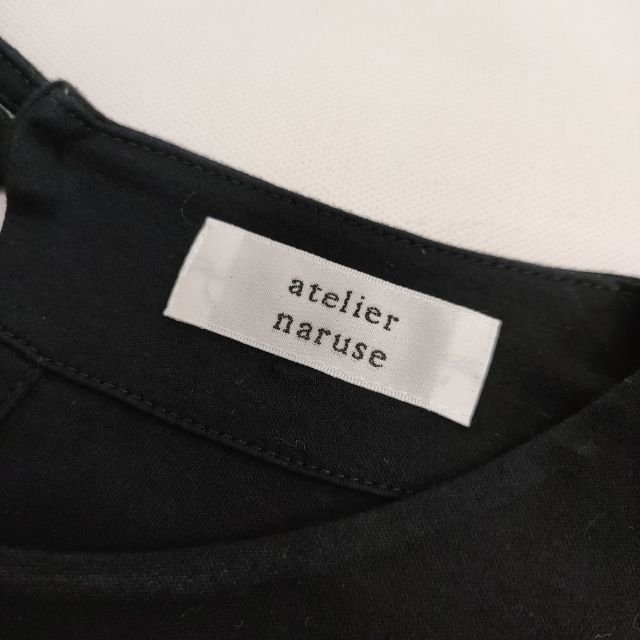 atelier naruse コットンカットソー コクーンワンピース  定価21450円 na-F03085 ワンピース 22SS ブラック レディース アトリエナルセ【中古】5-0706S∞_2