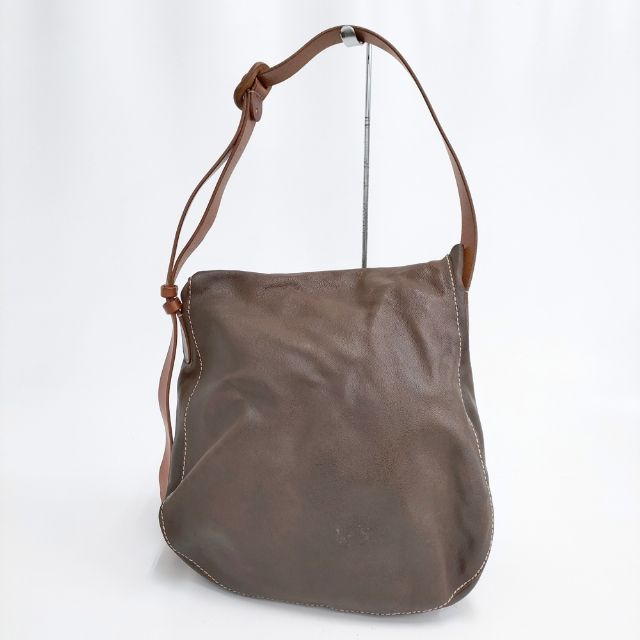 HENRY CUIR フラップ レザー CANE刺繍 トートバッグ ショルダーバッグ 