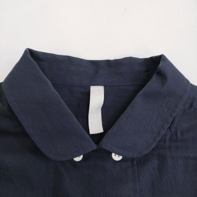 sirone ダブルボタン オーバーサイズコート コットンナイロン サイズS コート ネイビー レディース シロネ【中古】5-0405M♪ sirone ダブルボタン オーバーサイズコート コットンナイロン サイズS