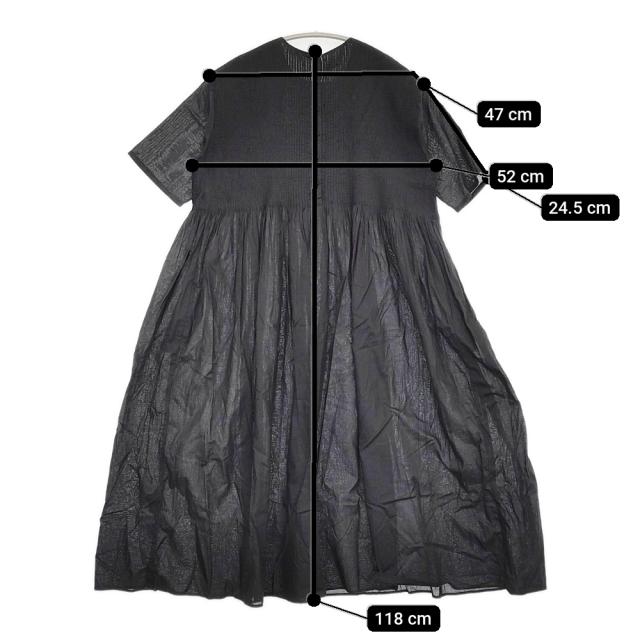 maison de SOIL ピンタック インド製 ワンピース ブラック レディース