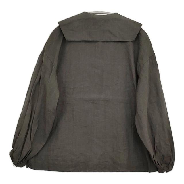MAGALI リネンパピエ グランカラーブラウス 定価25300円 ブラウス シャツ 24AW チャコールグレー レディース マガリ【中古】6-0203M♪ MAGALI｜リネン パピエ グランカラー ブラウス bl253-kk - Piu di
