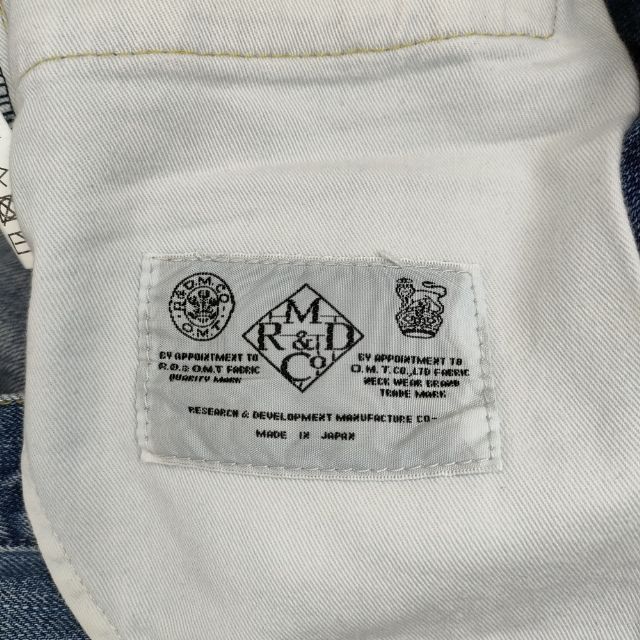 R&D.M.Co- ジーンズ 加工 XS セルビッジストレート デニムパンツ