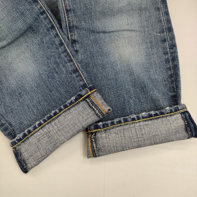 R&D.M.Co- ジーンズ 加工 XS セルビッジストレート デニムパンツ ライトブルー レディース オールドマンズテーラー【中古】5-0730G∞ R&D.M.Co- ジーンズ 加工 XS セルビッジストレート デニムパンツ