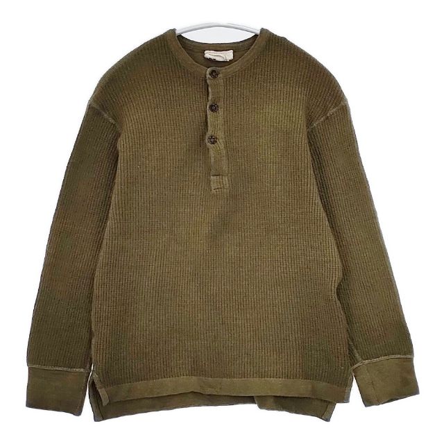 45R/45rpm USモーワッフルの908ニットソーヘンリー 定価35200円 セーター ニット カーキ レディース フォーティーファイブアールピーエム【中古】5-1119T∞