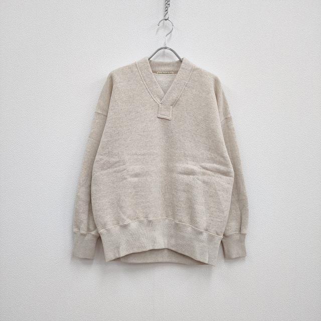 Olde steader サイズ42 吊り編み Yネック スウェット アイボリー メンズ オールド ホームステッダー【中古】3-0130T♪