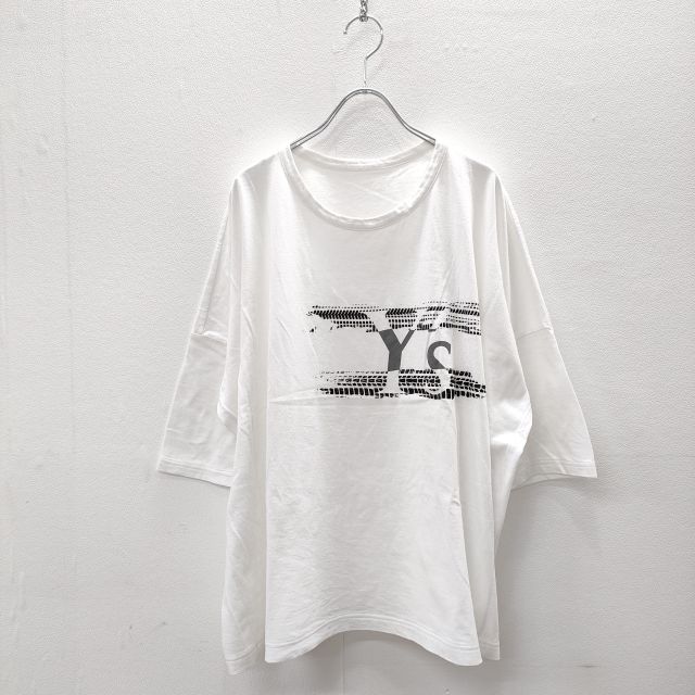Y’s/Yohji Yamamoto YT-T02-670-1 Y’s PRINT BIG T-SHIRT プリント ビッグ 2 半袖Tシャツ 白 メンズ ワイズ/ヨウジヤマモト【中古】4-0715S♪の通販は 5,935円