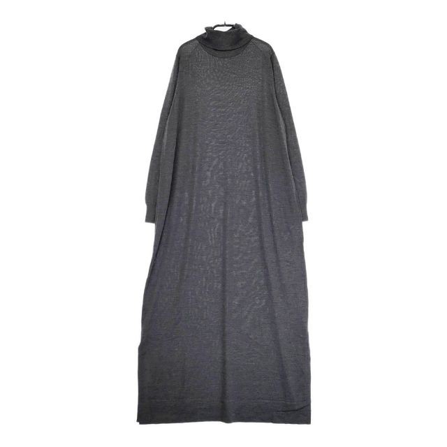 Graphpaper 新品 High Gauge Turtle Neck Knit Dress GL203-80020 ワンピース チャコールグレー グラフペーパー【中古】4-10