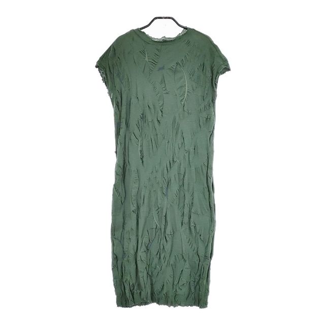 JURGEN LEHL J0122UA511 コットン 日本製 ノースリーブ ワンピース グリーン レディース ヨーガンレール【中古】5-0503M∞