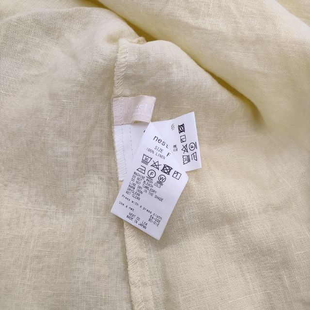 nest Robe 01221-1137 リネン バックネックリボン2way ブラウス シャツ