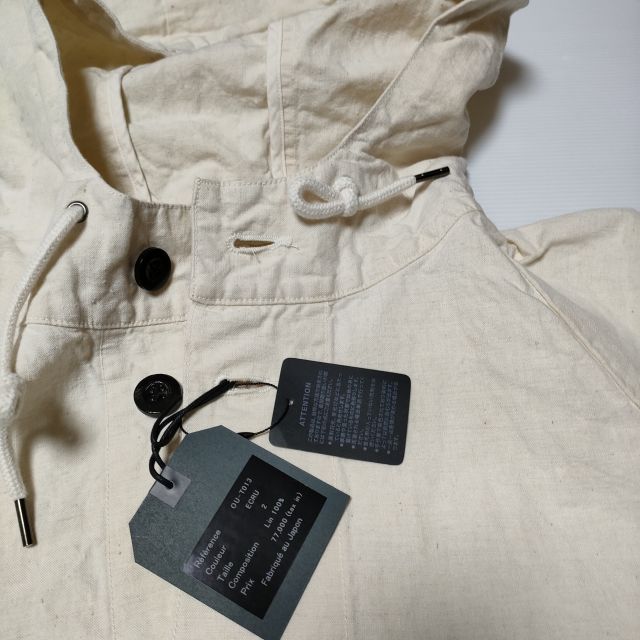 OUTIL 新品 MANTEAU BIDOS H.M Vintage Bed Linen 2 M-51 フィールドパーカー モッズコート 23SS エクリュ メンズ ウティ【中古】4-0225M∞#_2