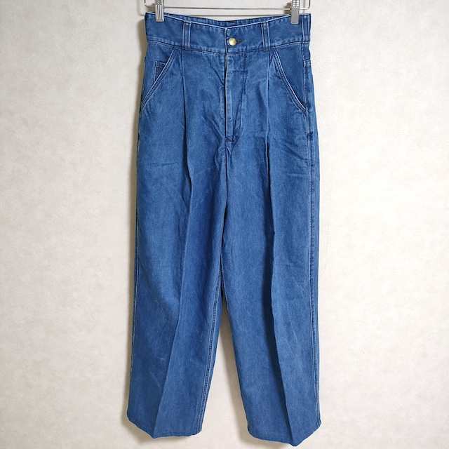 THE RERACS THE WIDE DENIM 22FW-REPT-152L-J サイズ36 デニムパンツ ブルー レディース ザリラクス【中古】4-0806G△