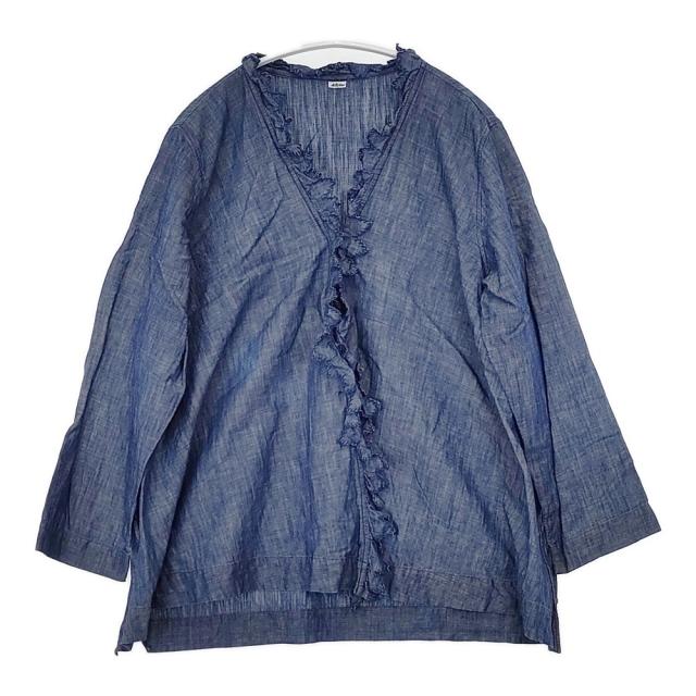 45R/45rpm 8073085 コットンリネンのカシュクールブラウス 定価47300円 シャツ フォーティーファイブアールピーエム【中古】5-0812M△