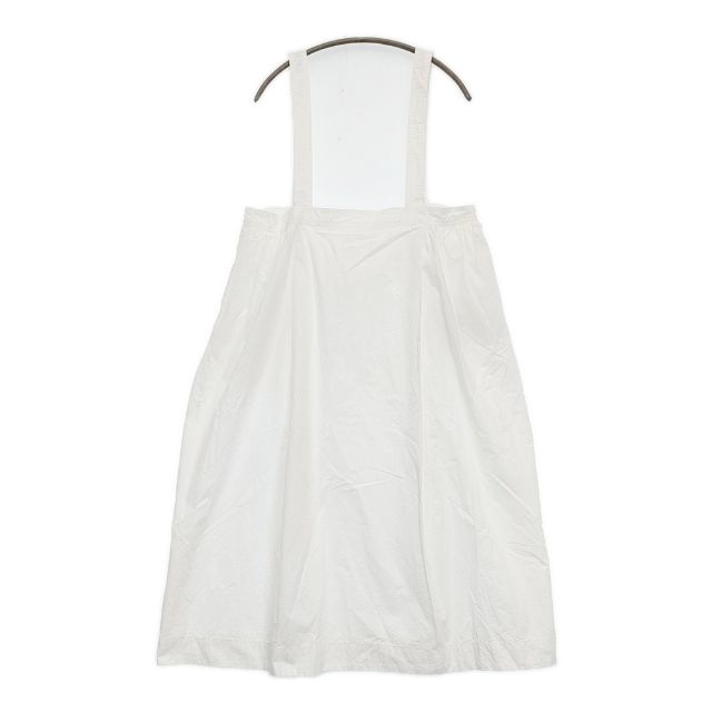 veritecoeur VC-2381  吊りスカート 定価35200円 ジャンパースカート コットン ロングスカート ホワイト レディース ヴェリテクール【中古】5-1106M∞