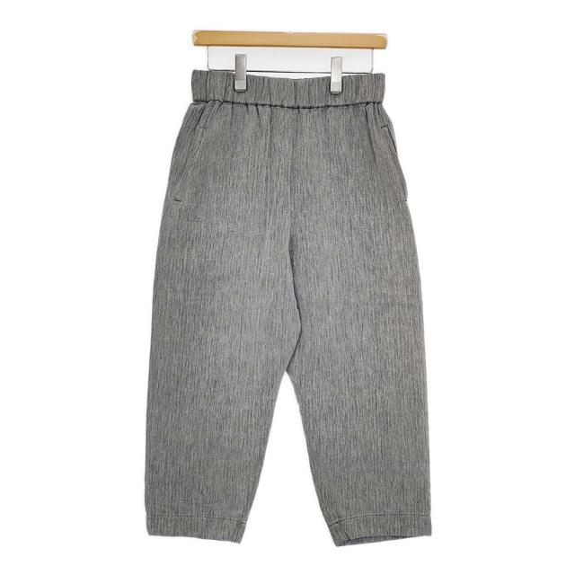 ARTS&SCIENCE 0221-L3013-2088 シルクリネン ヘリンボーン イージーパンツ 22SS  グレー レディース アーツ&サイエンス【中古】5-0812M△