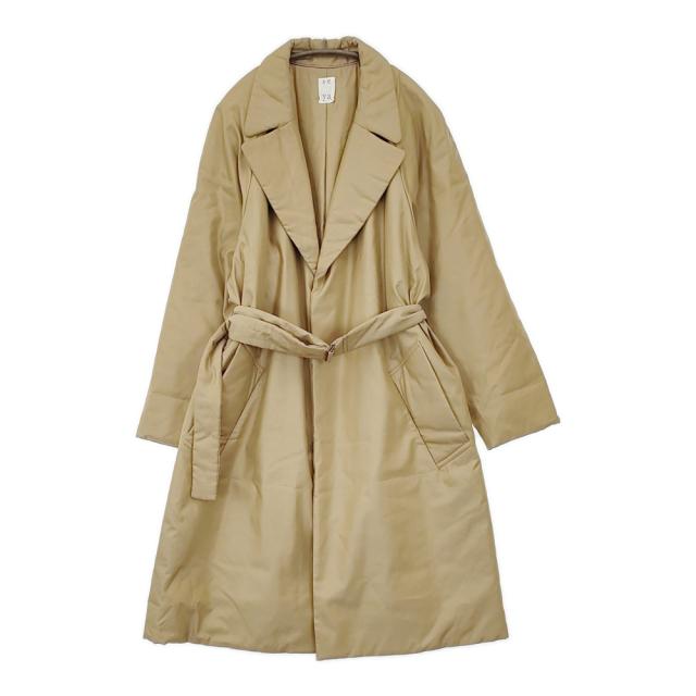 seya. 未使用 SK’GROVE PADDED COAT SILKY POWDER CUPRO サイズ2 定価167200円 コート 24AW ベージュ レディース セヤ【中古】5-0628T♪