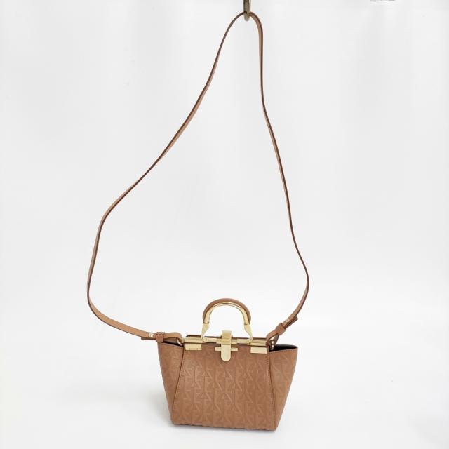 ZANCHETTI AMLETO MINI 定価151800円 ハンドバッグ ショルダーバッグ ベージュ レディース ザンケッティ【中古】5-0628G♪