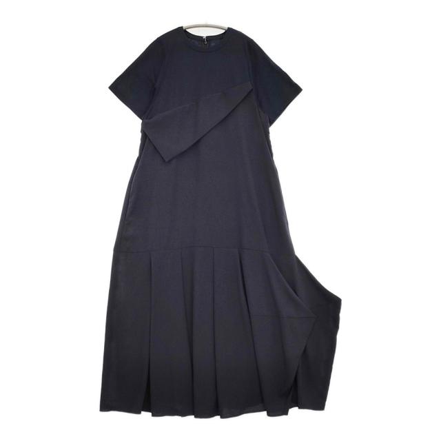 ENFOLD 未使用品 CUT LAYERED DRESS 定価47300円 サイズ36 ワンピース 25SS ダークネイビー レディース エンフォルド【中古】5-0926S♪