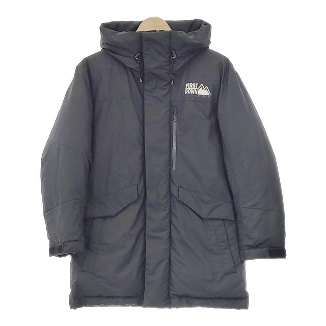 FIRST DOWN/FREAK’S STORE フリークスストア別注 フーデッドロングダウンジャケット サイズS ダウンジャケット ブラック レディース ファーストダウン/フリークスストア【中古】5-0111A◎