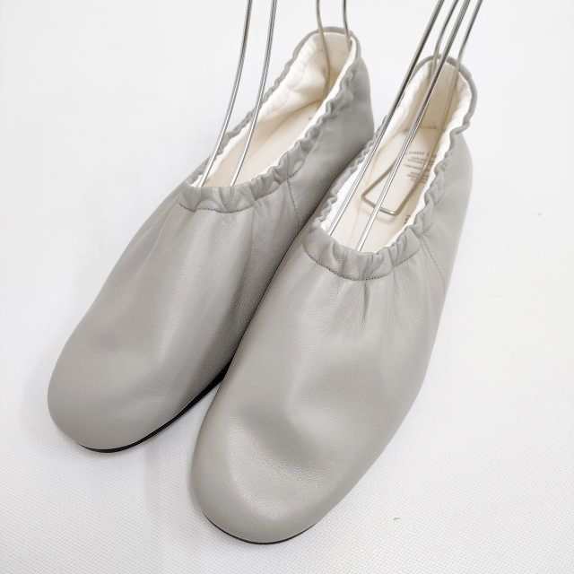 BEAUTIFUL SHOES 新品 BALLET SHOES レザー23cm TOSHINOSUKE TAKEGAHARA バレエシューズ Lグレー ビューティフルシューズ【中古】4-0929G