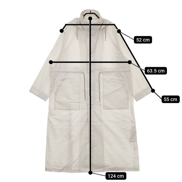 IENA 天使の都市 BOUCLE コットンナイロンタッサーオーバーコート 必要経費41800円 厚地の外套 24SS 自然的 ベージュ レディース イエナラブークル【中古】5-0322M∞