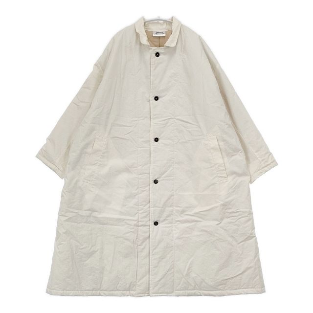 Yarmo YAR-19AW CO16 キルティングラボコート 中綿 コート オフホワイト レディース ヤーモ【中古】5-1116A∞