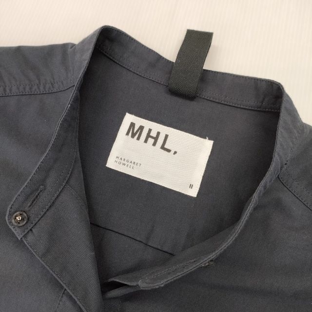 MHL. 595-5158500 COTTON CUPRA PLAINWEAVE ワンピース 25SS ネイビー レディース エムエイチエル【中古】6-0304M∞
