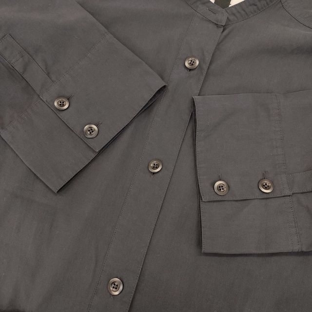 MHL. 595-5158500 COTTON CUPRA PLAINWEAVE ワンピース 25SS ネイビー レディース エムエイチエル【中古】6-0304M∞