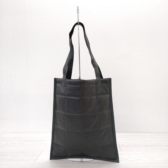 #YOKE 22AW 新品 QUILTED LEATHER TOTE BAG 定価31900円 レザートートバッグ シープスキン トートバッグ グリーン メンズ ヨーク【中古】3-0523G◎