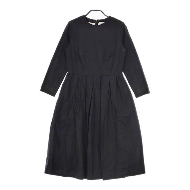 YAECA WRITE 97751 タックドレス コットンリネン ワンピース ブラック レディース ヤエカ【中古】5-0312M∞