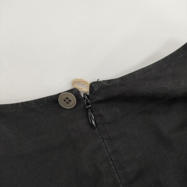 YAECA WRITE 97751 タックドレス コットンリネン ワンピース ブラック レディース ヤエカ【中古】5-0312M∞
