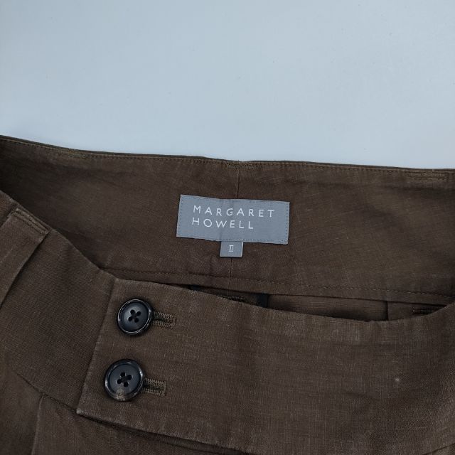 MARGARET HOWELL 578-4143014 DENSE FINE LINEN POPLIN 定価37400円 パンツ 24SS ブラウン レディース マーガレットハウエル【中古】5-0726M∞ MARGARET HOWELL 578-4143014 DENSE FINE LINEN POPLIN パンツ 24SS