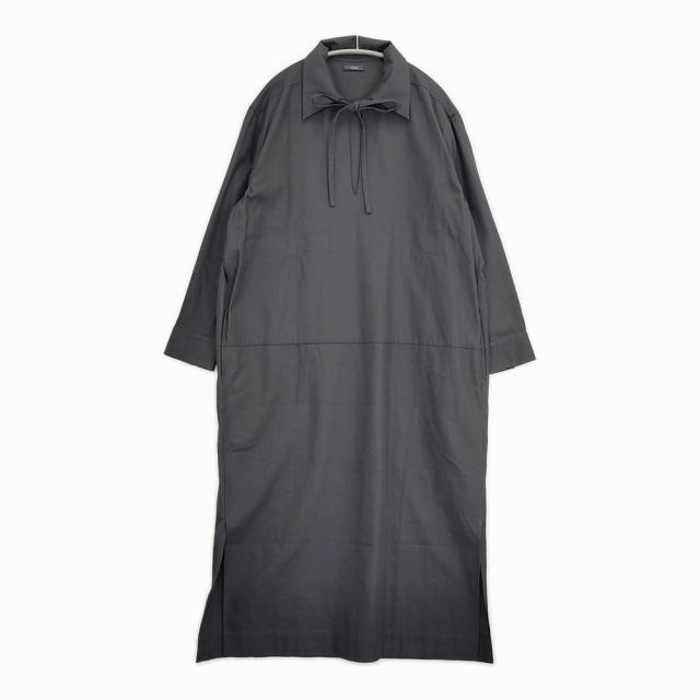YLEVE COTTON LINEN HIGH TWIST GABARDINE OP 168-3255022 サイズ1 ワンピース Dネイビー 濃紺 レディース イレーヴ【中古】6-0215M♪