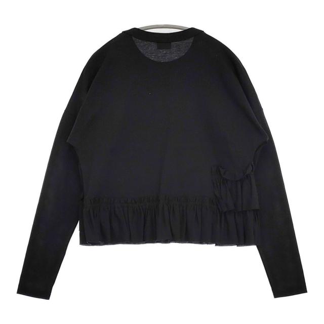 RhodolirioN Swallow Frill Tiered Long Sleeve Tee ティアードフリルロングスリーブT ネペンテス 刺繍 長袖Ｔシャツ カットソー ロンＴ ブラック レディース ロドリリオン【中古】6-0525M△_1